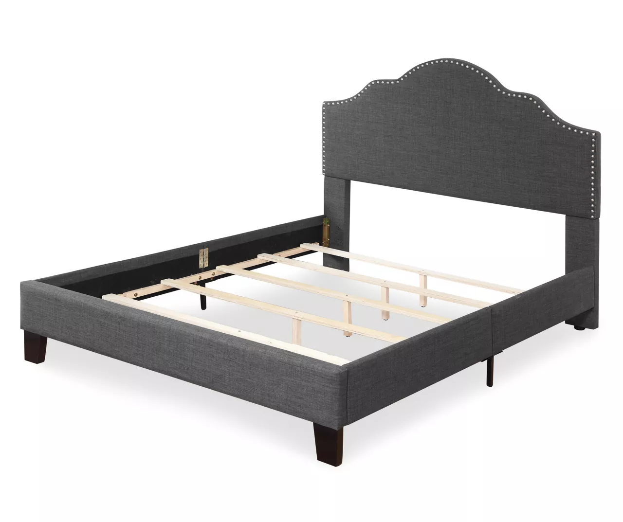 Lombard Charcoal Gray California King Upholstered Bed