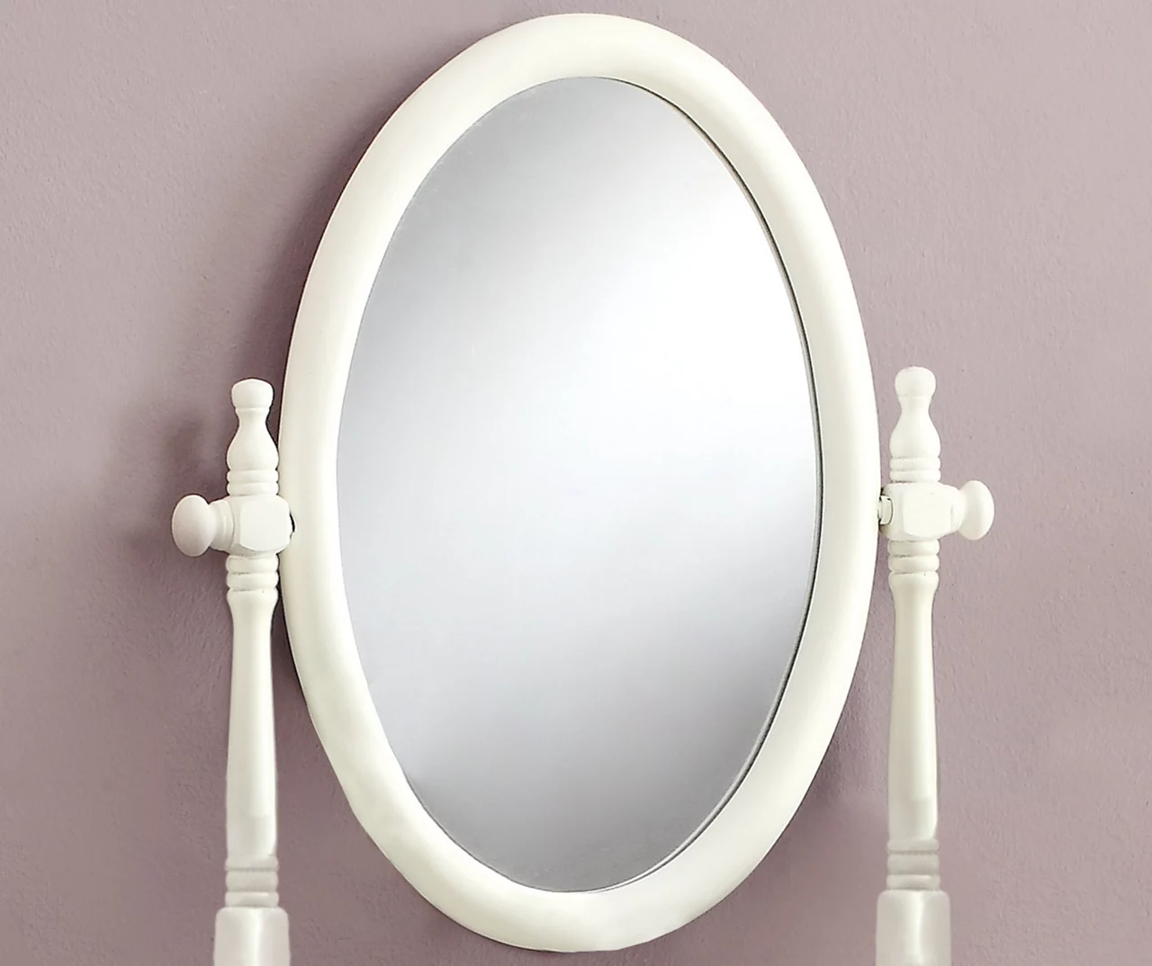 Antique White 2-Piece Mirror Vanity Set - Image 3