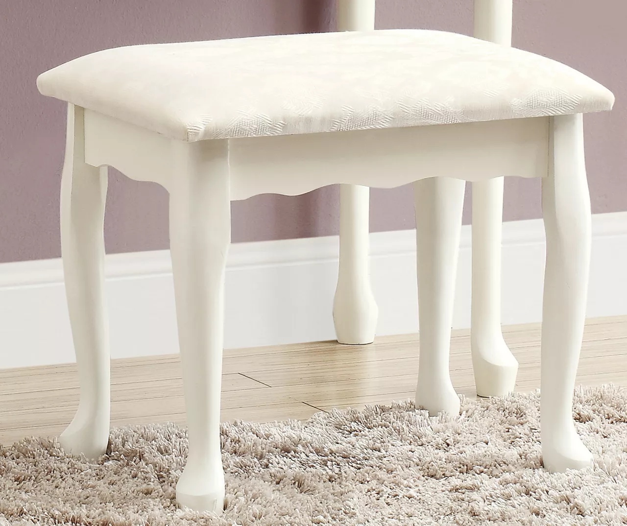 Antique White 2-Piece Mirror Vanity Set - Image 4