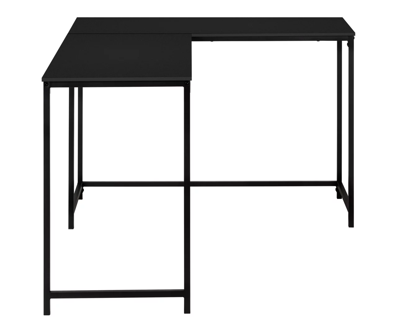 Black Metal L-Shaped Corner Desk - Image 5