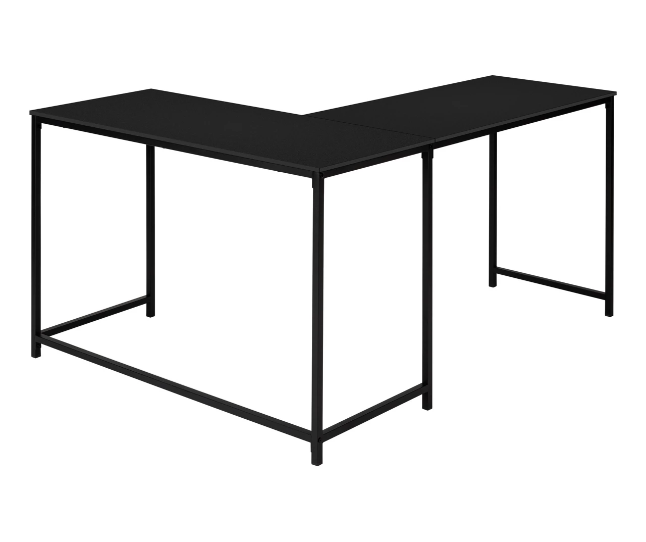 Black Metal L-Shaped Corner Desk - Image 6