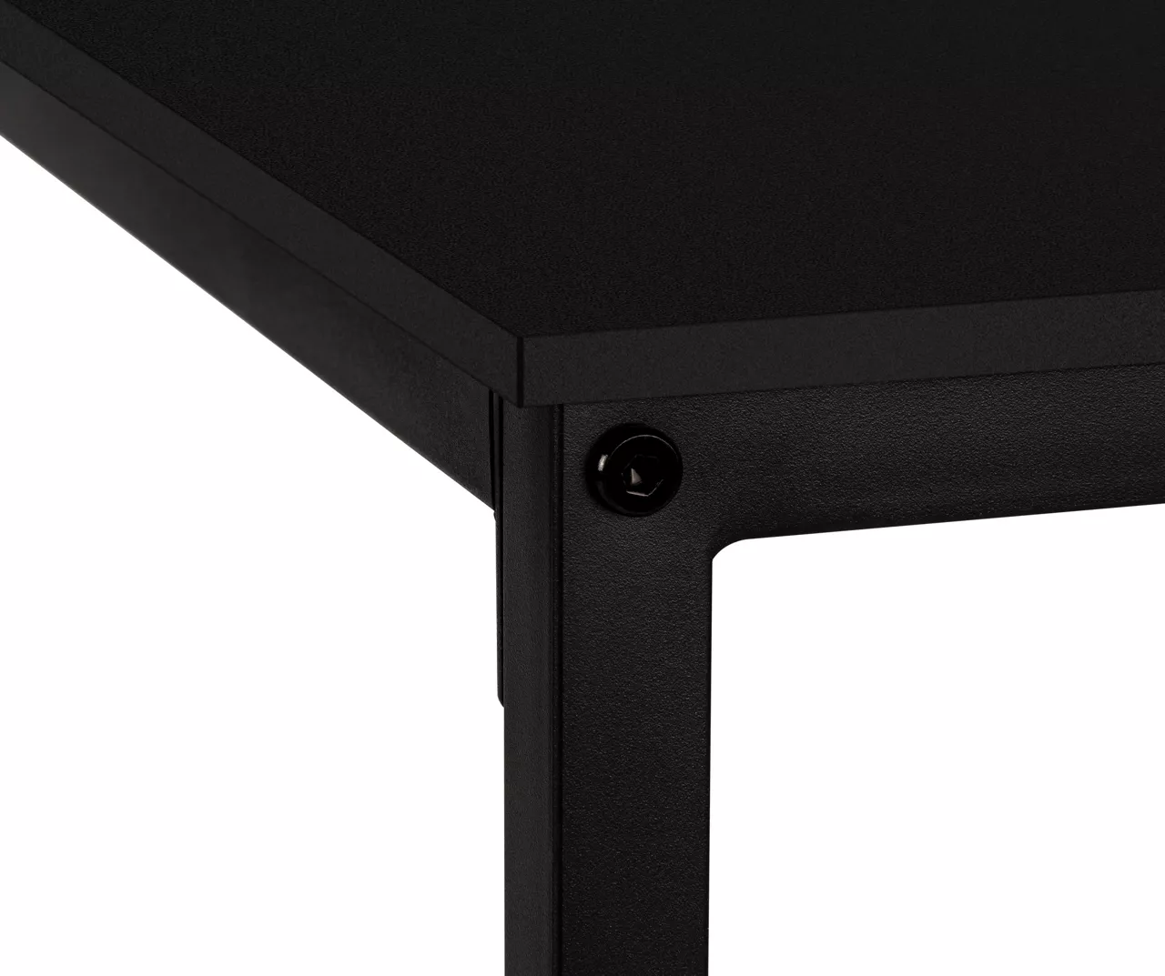 Black Metal L-Shaped Corner Desk - Image 7