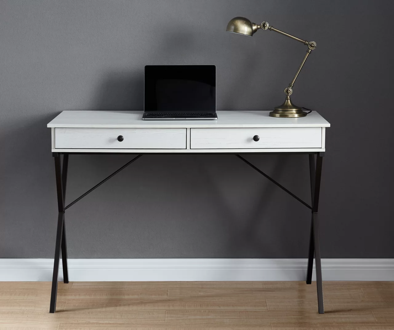 Real Living Rustic 2-Drawer Writing Desk - Image 8