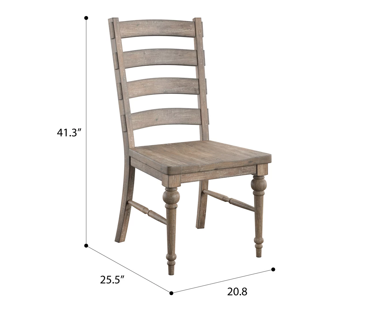 Sandstone Buff Ladderback Upholstered Dining Chairs, 2-Pack - Image 6