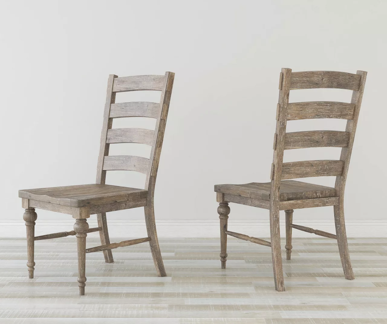 Sandstone Buff Ladderback Upholstered Dining Chairs, 2-Pack - Image 4