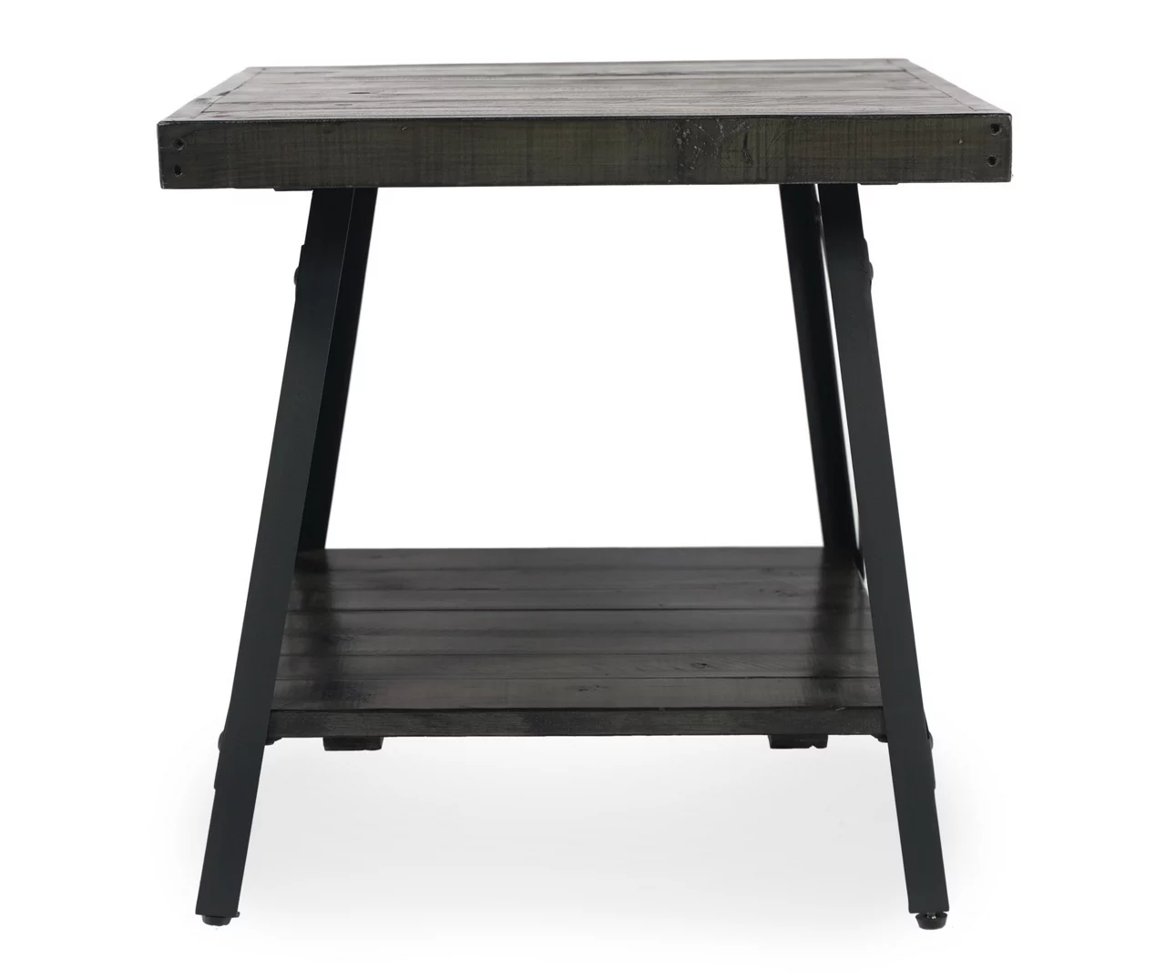 Pomona Gray & Steel Gray 24" Wood Open-Shelf End Table - Image 3