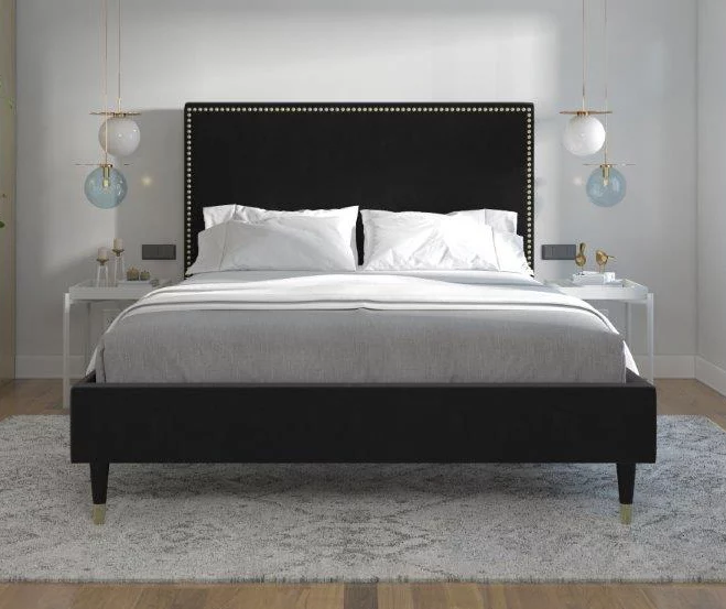 CosmoLiving Audrey Velvet King Bed - Image 8