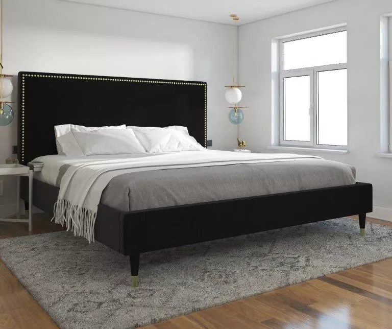 CosmoLiving Audrey Velvet King Bed - Image 2