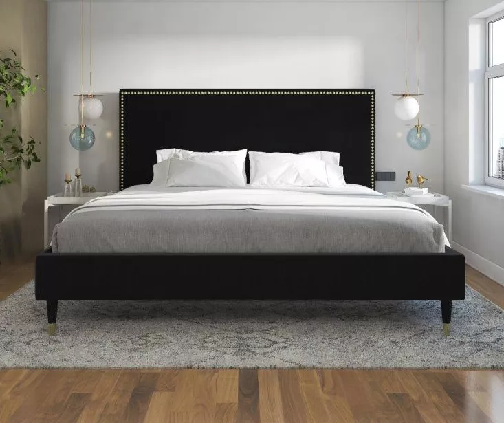 CosmoLiving Audrey Velvet King Bed - Image 12