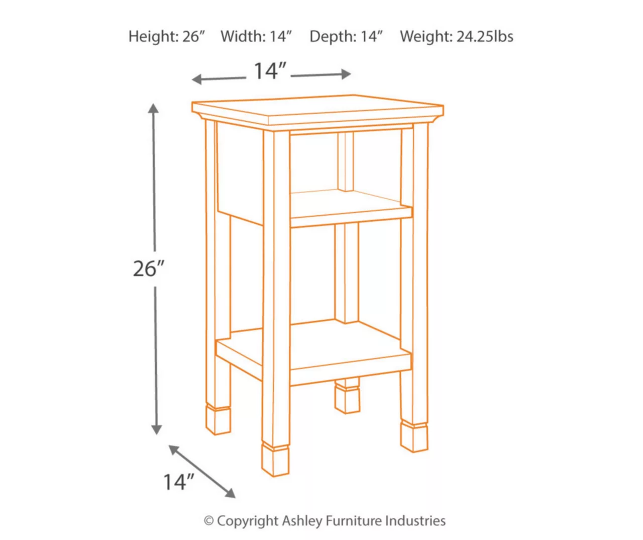 Signature Design By Ashley Marnville Accent Table With USB Ports - Image 17