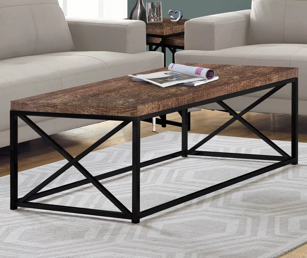 Monarch Reclaimed Wood Look Coffee Tables - Image 10