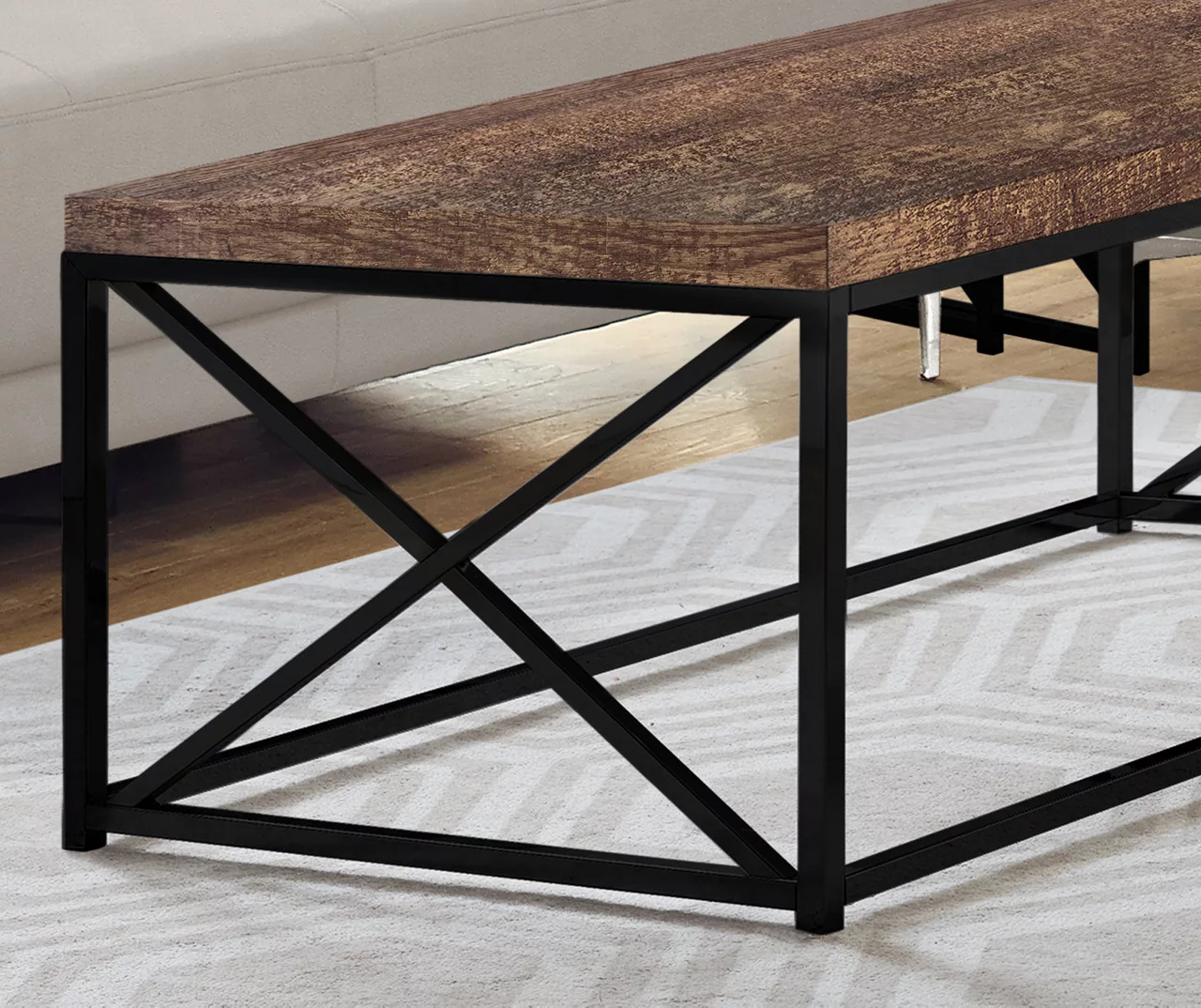 Monarch Reclaimed Wood Look Coffee Tables - Image 11