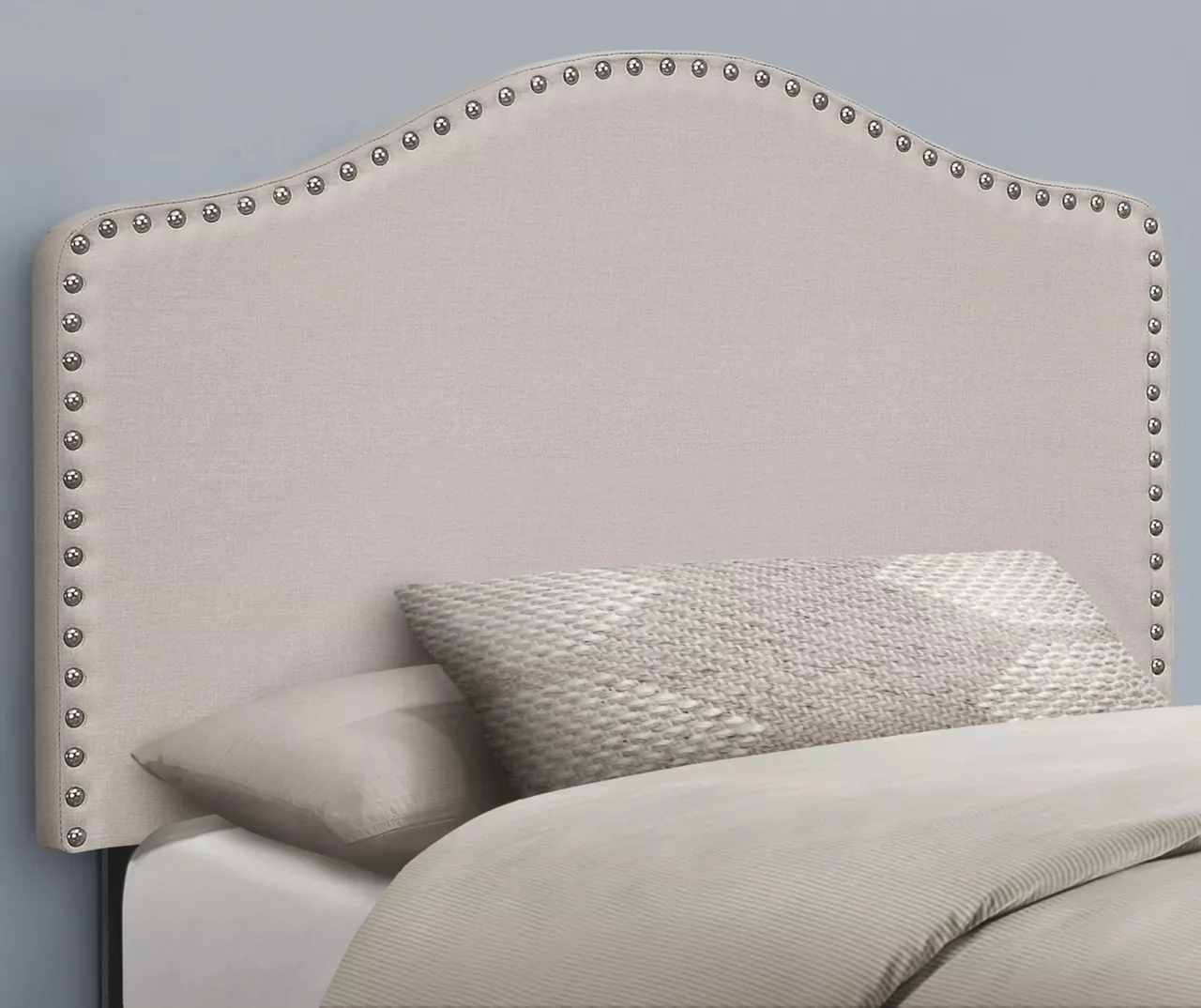Monarch Linen Nailhead Trim Headboard - Image 4