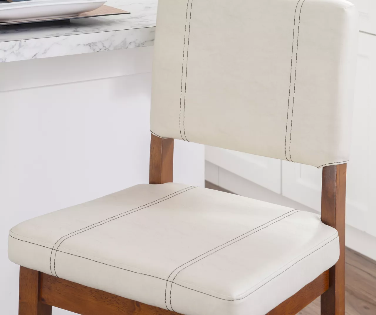 Jackson Cream Upholstered Wood Counter Stool - Image 4