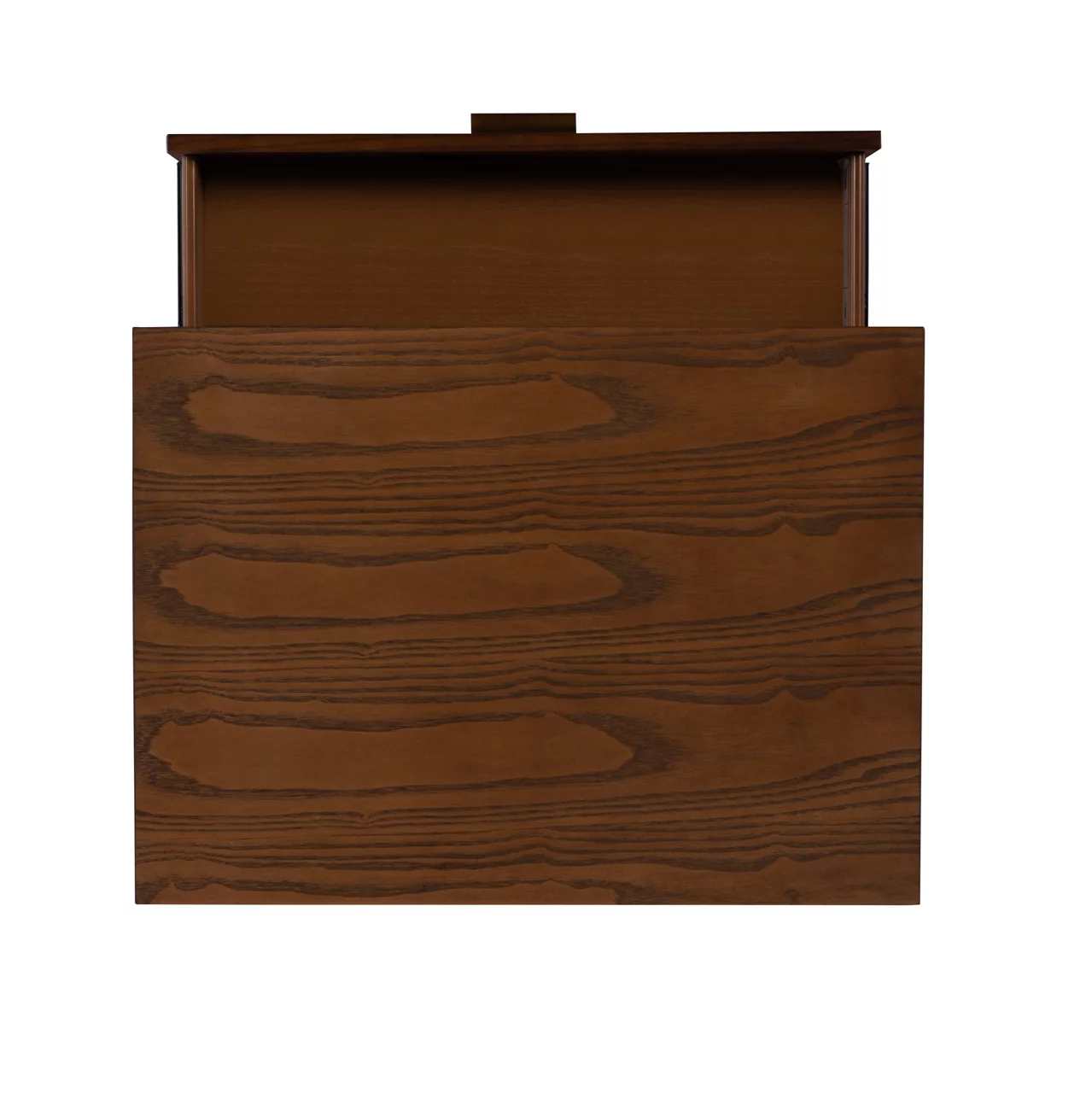 Shay Walnut 1-Drawer Wood Nightstand - Image 4