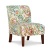 Danna Multicolor Upholstered Paisley Curved Back Slipper Chair