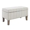Lisa Railroad Striped Storage Ottoman