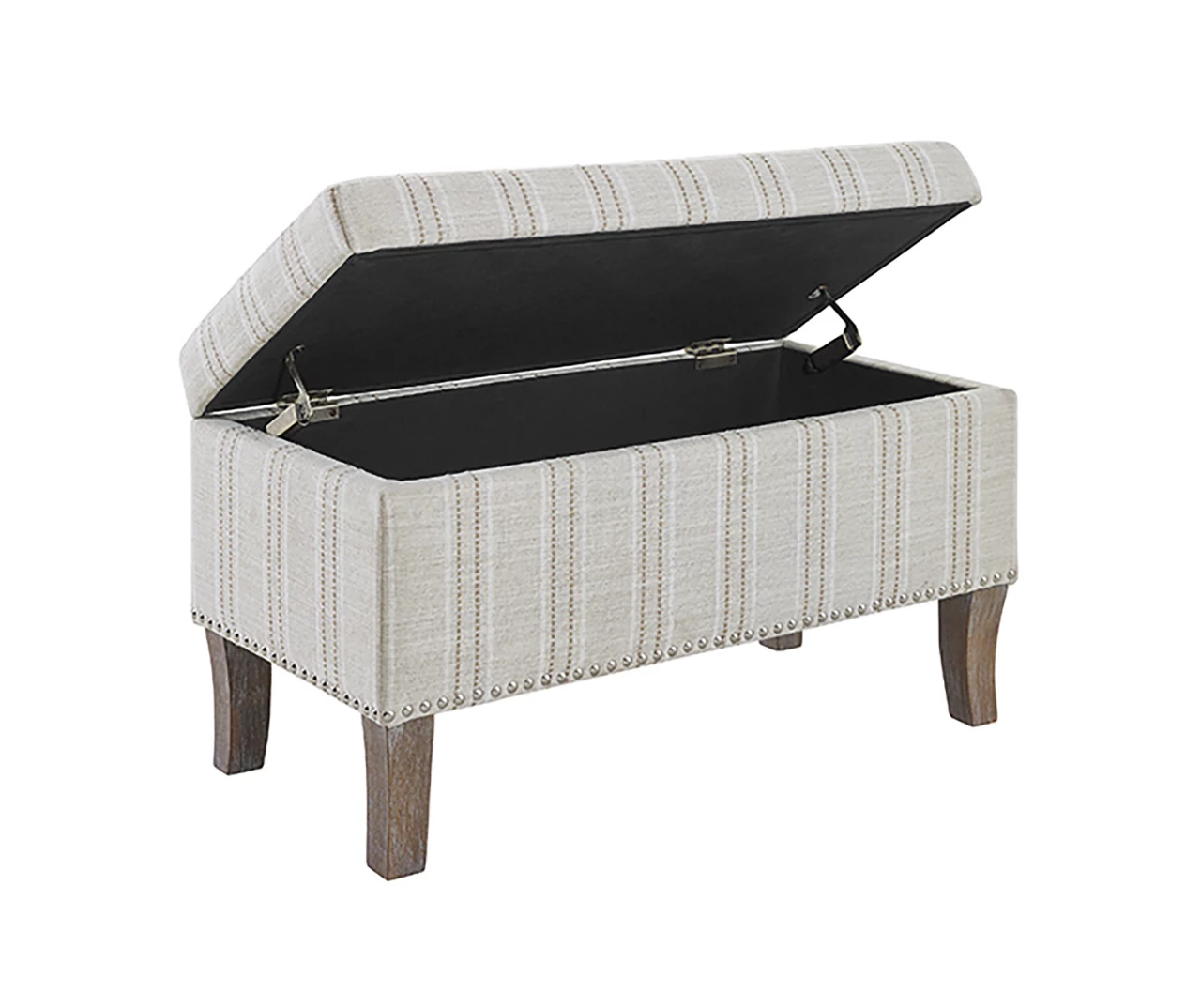 Lisa Railroad Striped Storage Ottoman - Image 4