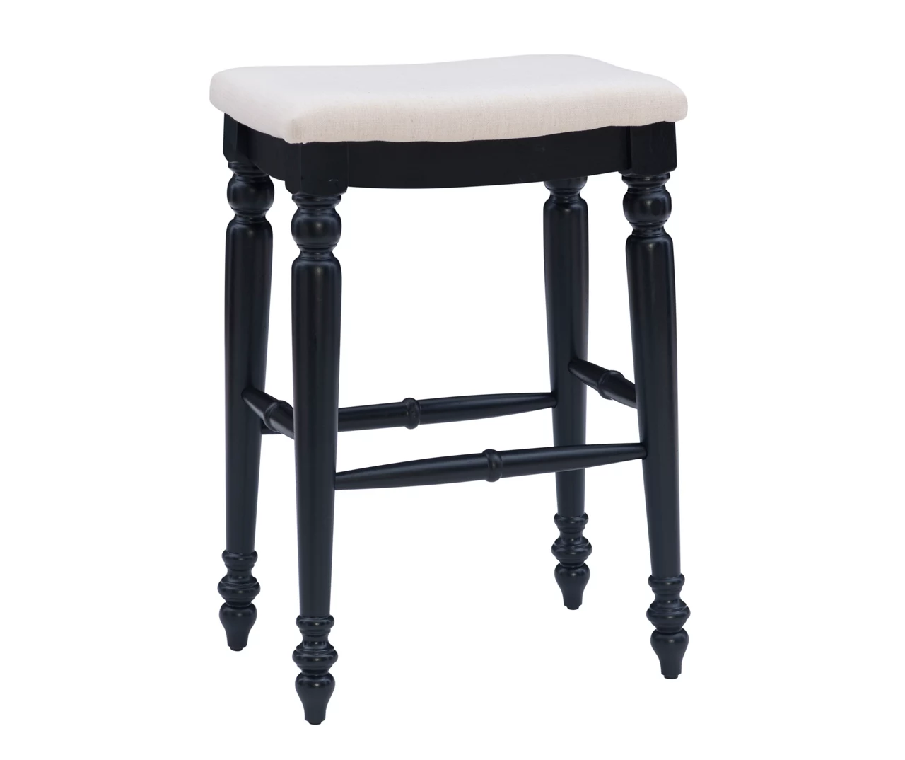 Bristol Black & White Backless Bar Stool