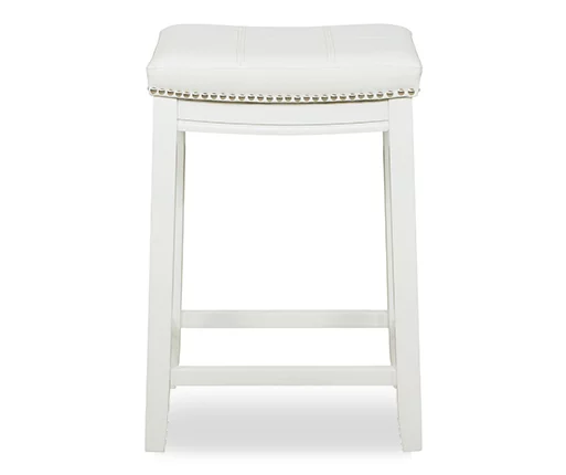 32" Brooke White Backless Counter Stool - Image 2