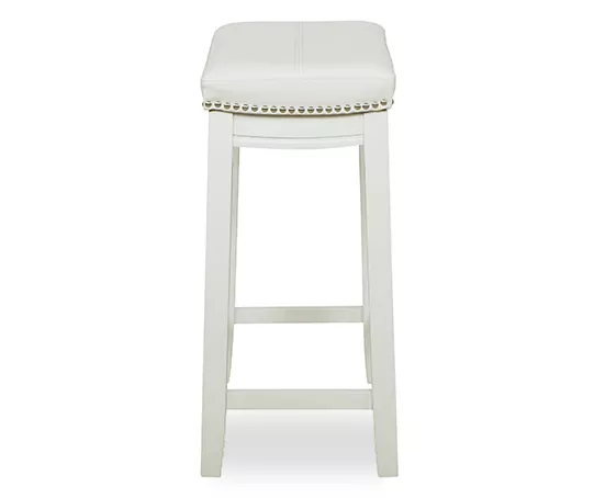 32" Brooke White Backless Counter Stool - Image 3