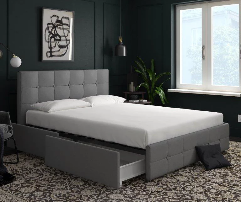 Atwater Living DHP Ryder Linen Upholstered Bed With Storage - Image 16