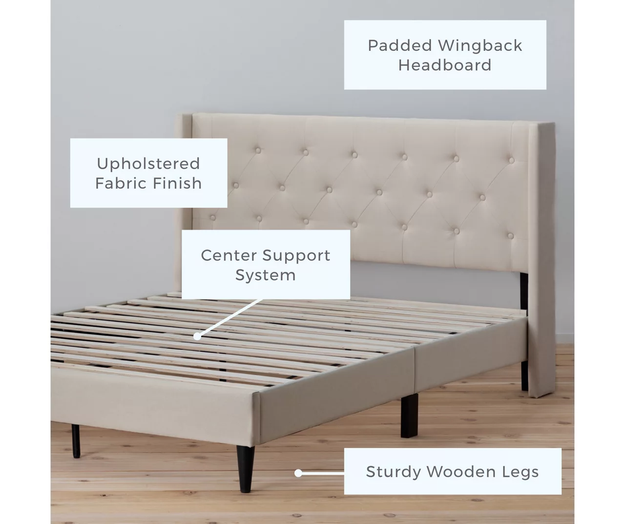 Brookside Isabelle Upholstered Wingback Bed - Image 11