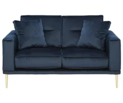 Macleary Navy Loveseat