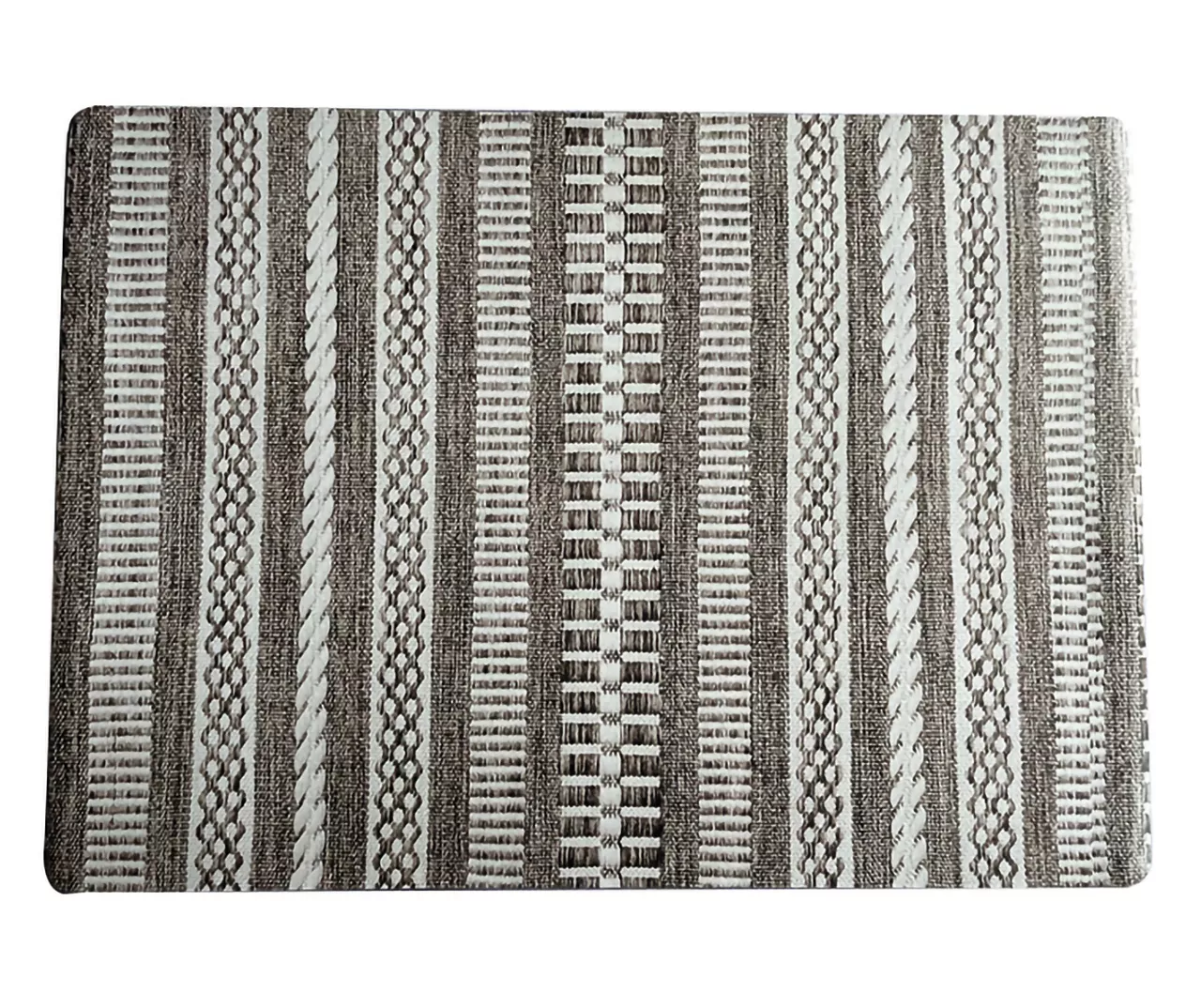 Gray & White Geo Stripe PVC Desk Mat, (34" X 47") - Image 2
