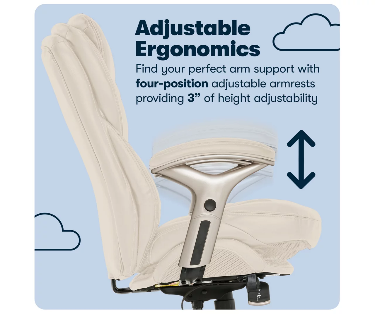 Serta Claremont Bonded Leather Office Chair - Image 14