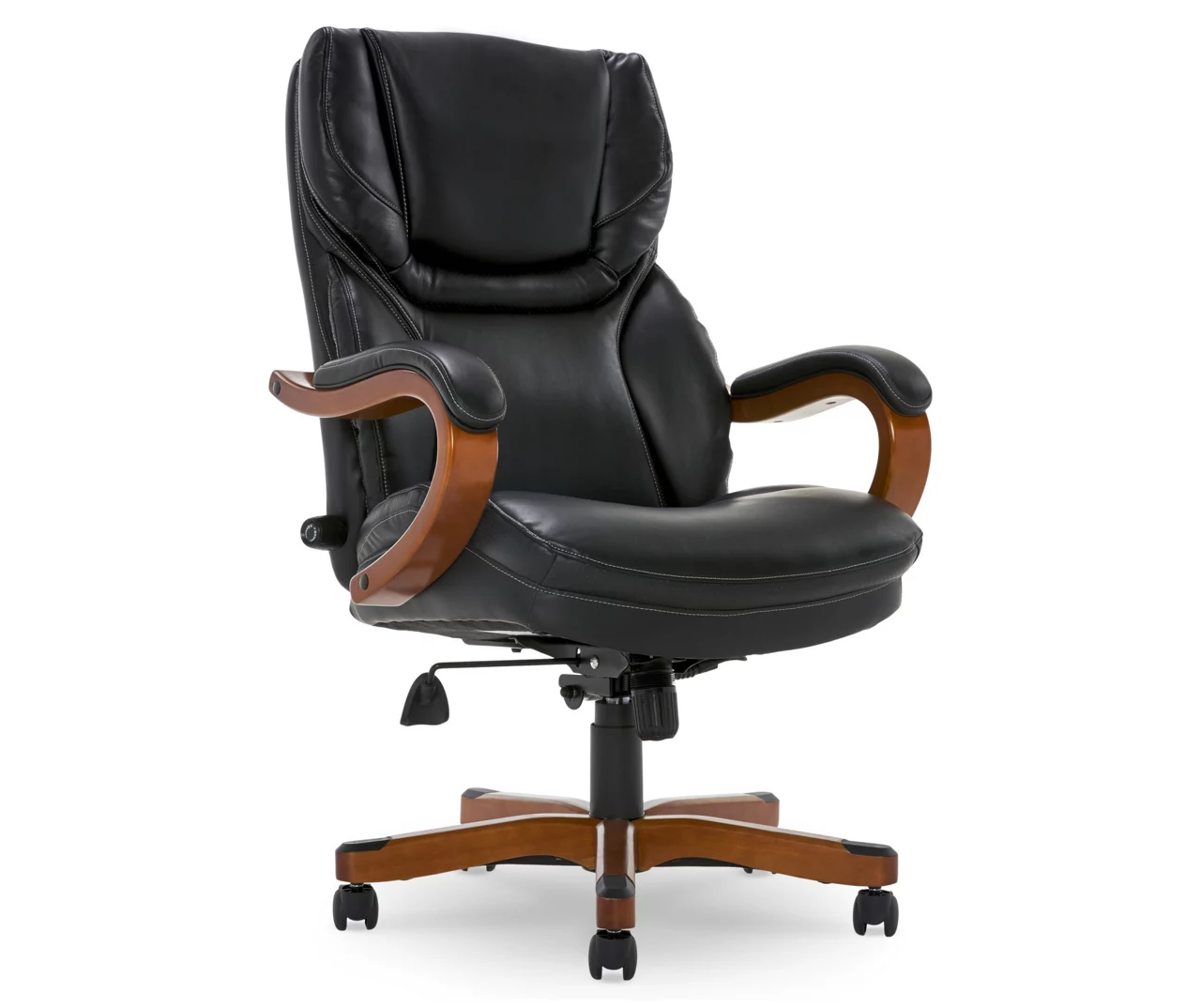 Conway Black Big & Tall Bonded Leather Office Chair - Image 2
