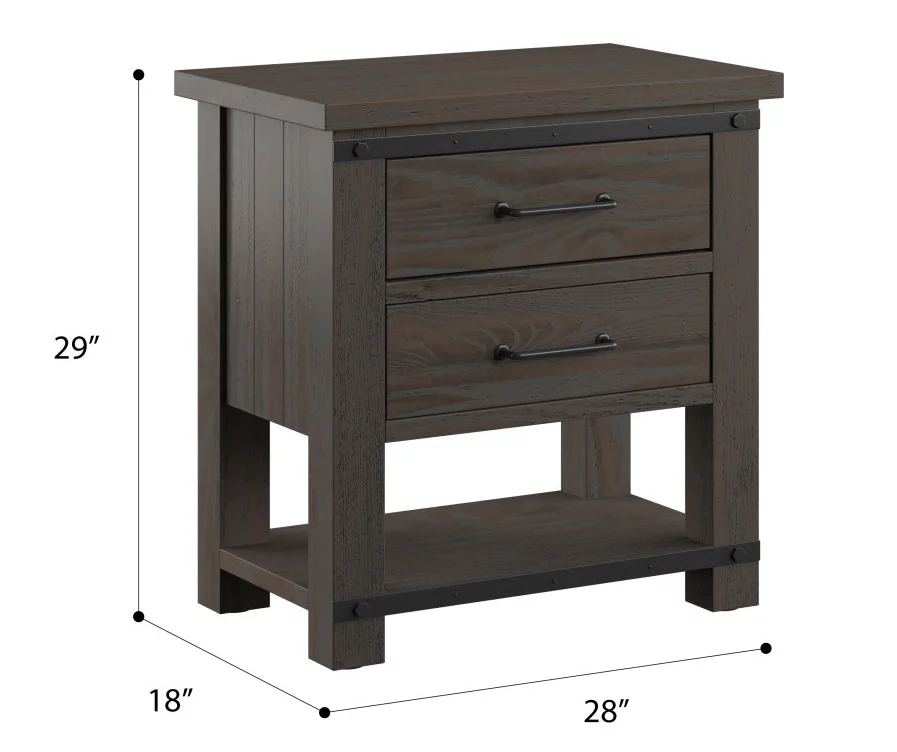 Cameron Cocoa 2-Drawer Nightstand - Image 5