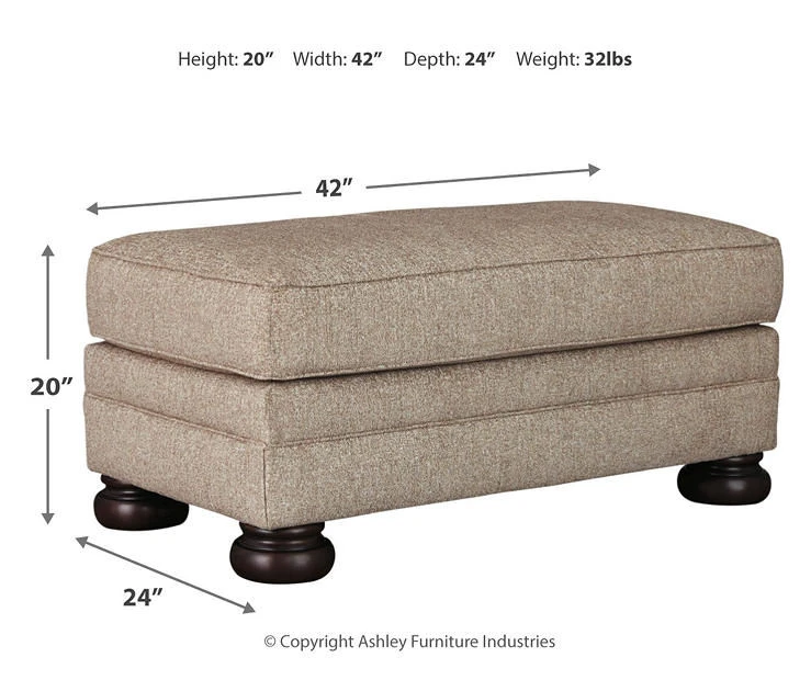 Kananwood Oatmeal Ottoman - Image 4