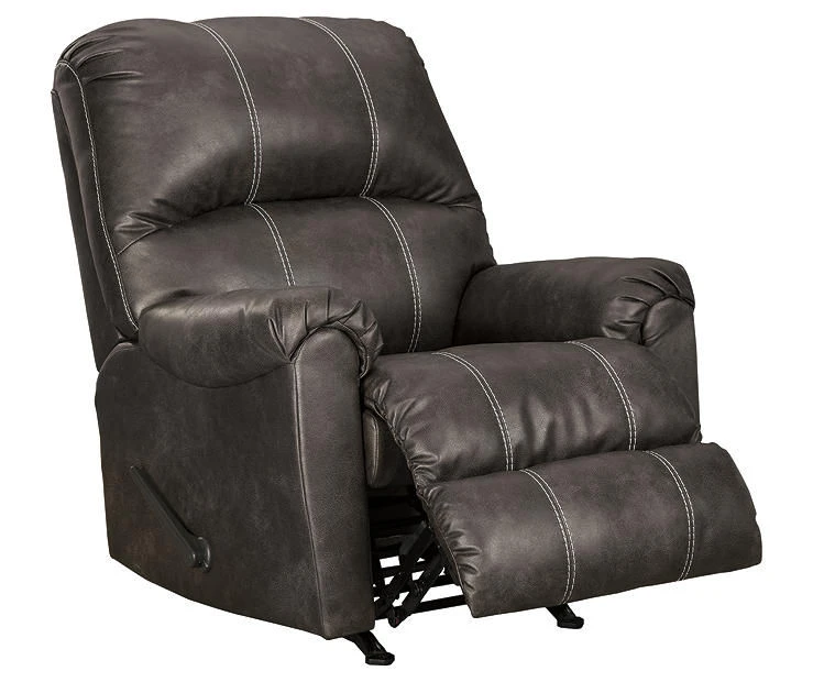 Kincord Midnight Faux Leather Rocker Recliner - Image 4