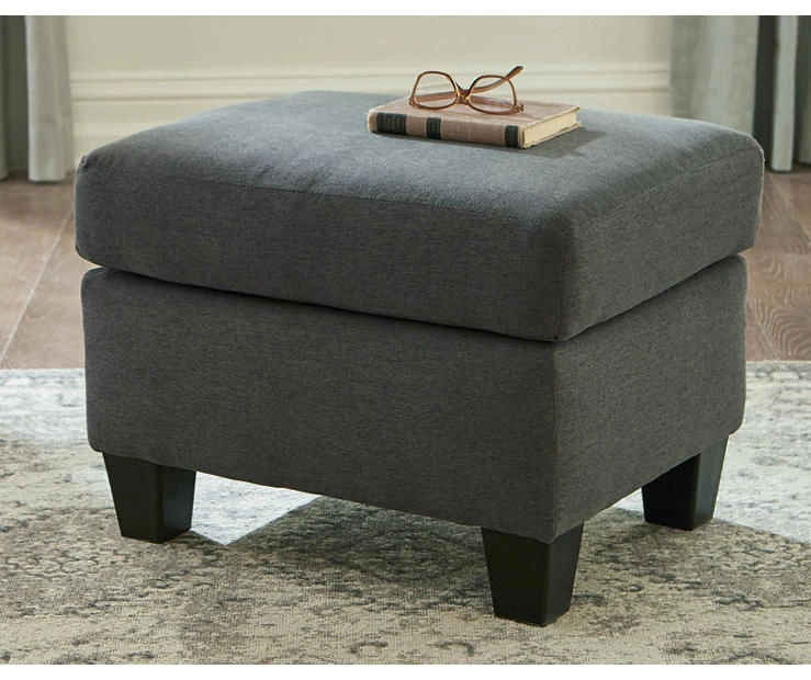 Bayonne Charcoal Ottoman - Image 2