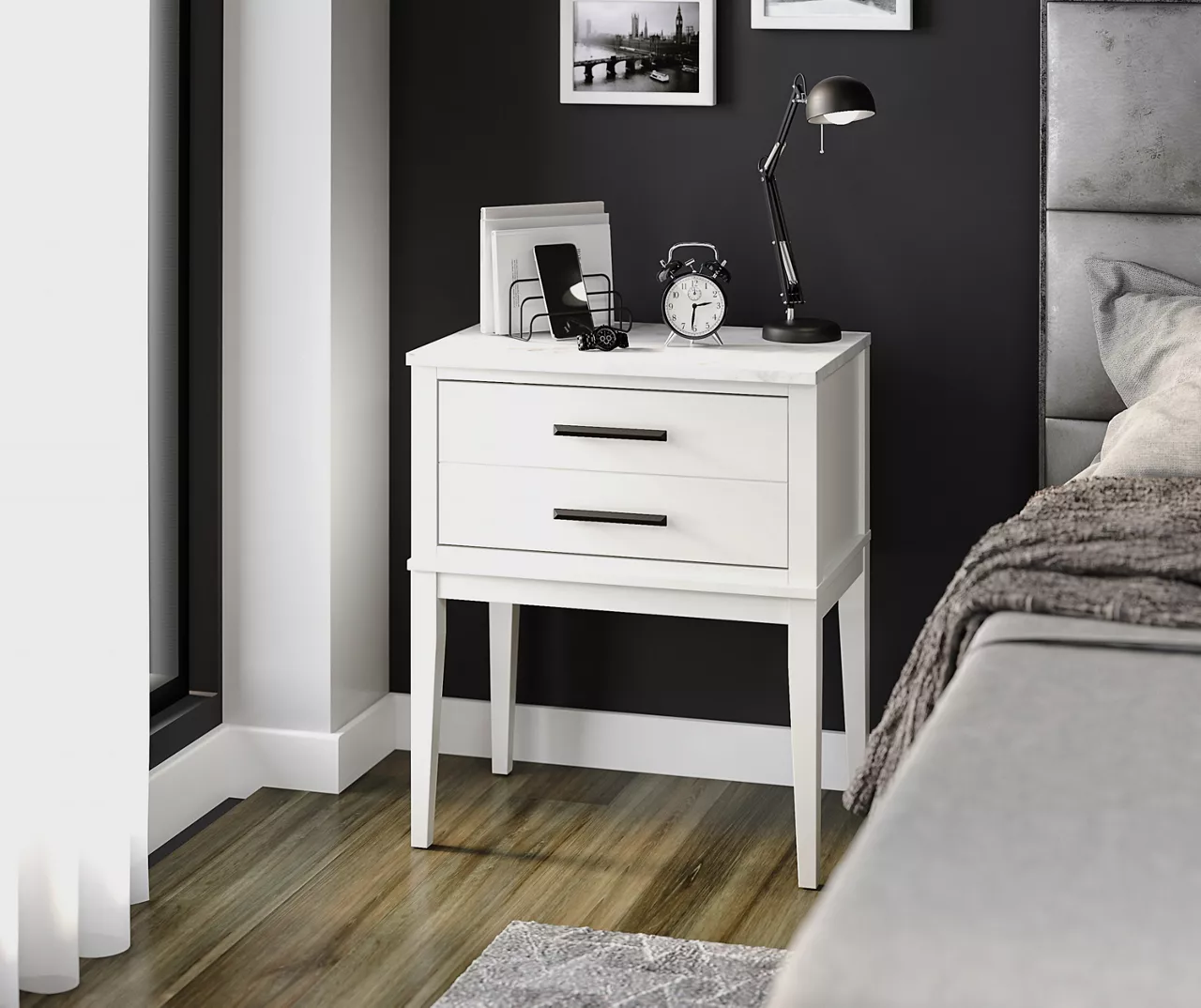 Ameriwood Madison Lane Faux Marble Nightstand - Image 12