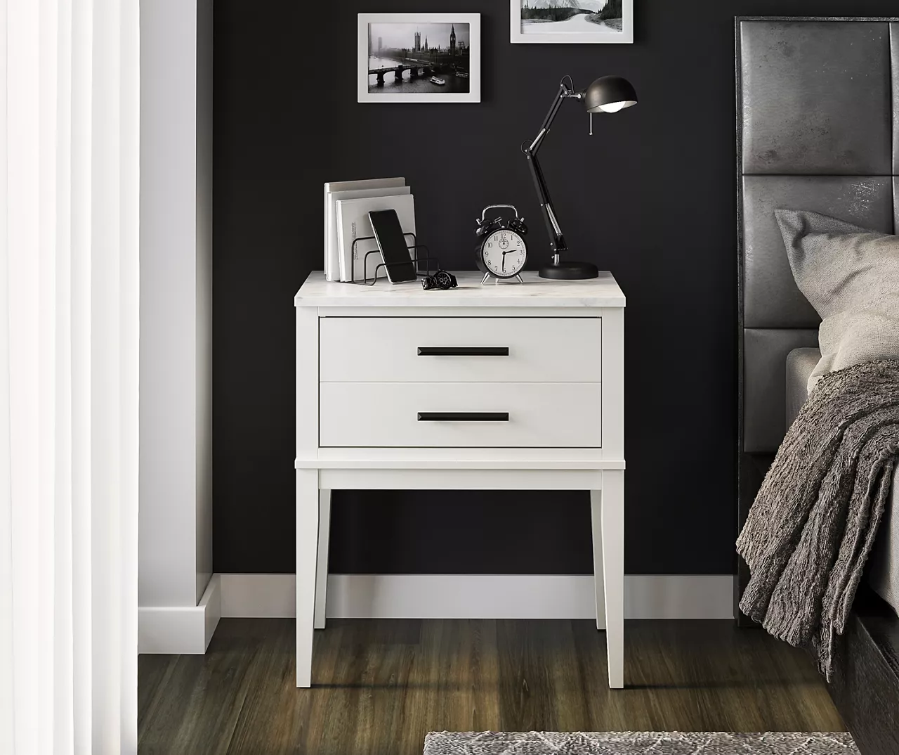 Ameriwood Madison Lane Faux Marble Nightstand - Image 11