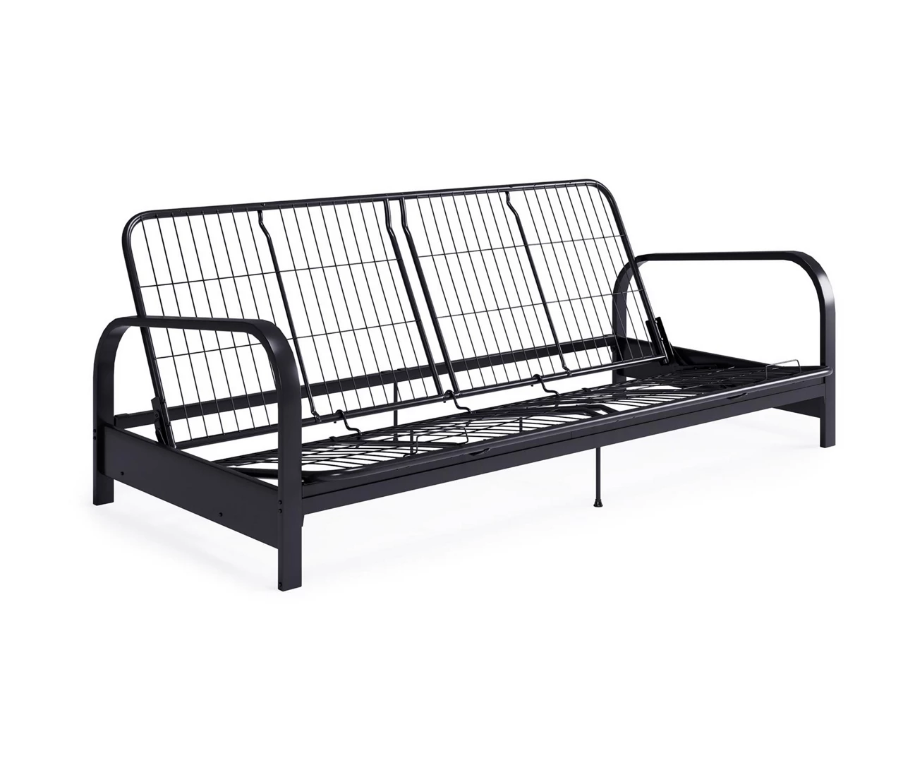 DHP Elbern Black Metal Futon With Black Microfiber Cover - Image 7