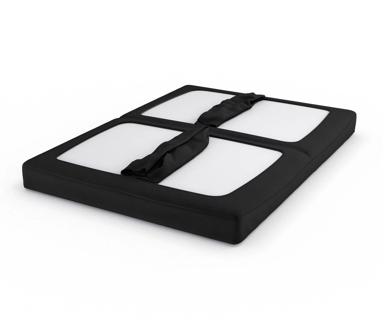 DHP Elbern Black Metal Futon With Black Microfiber Cover - Image 6