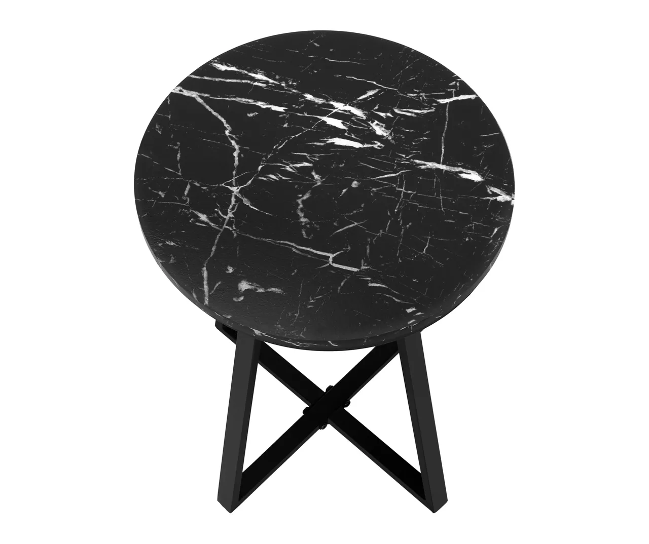 Monarch Faux Marble & Metal Accent Table - Image 7