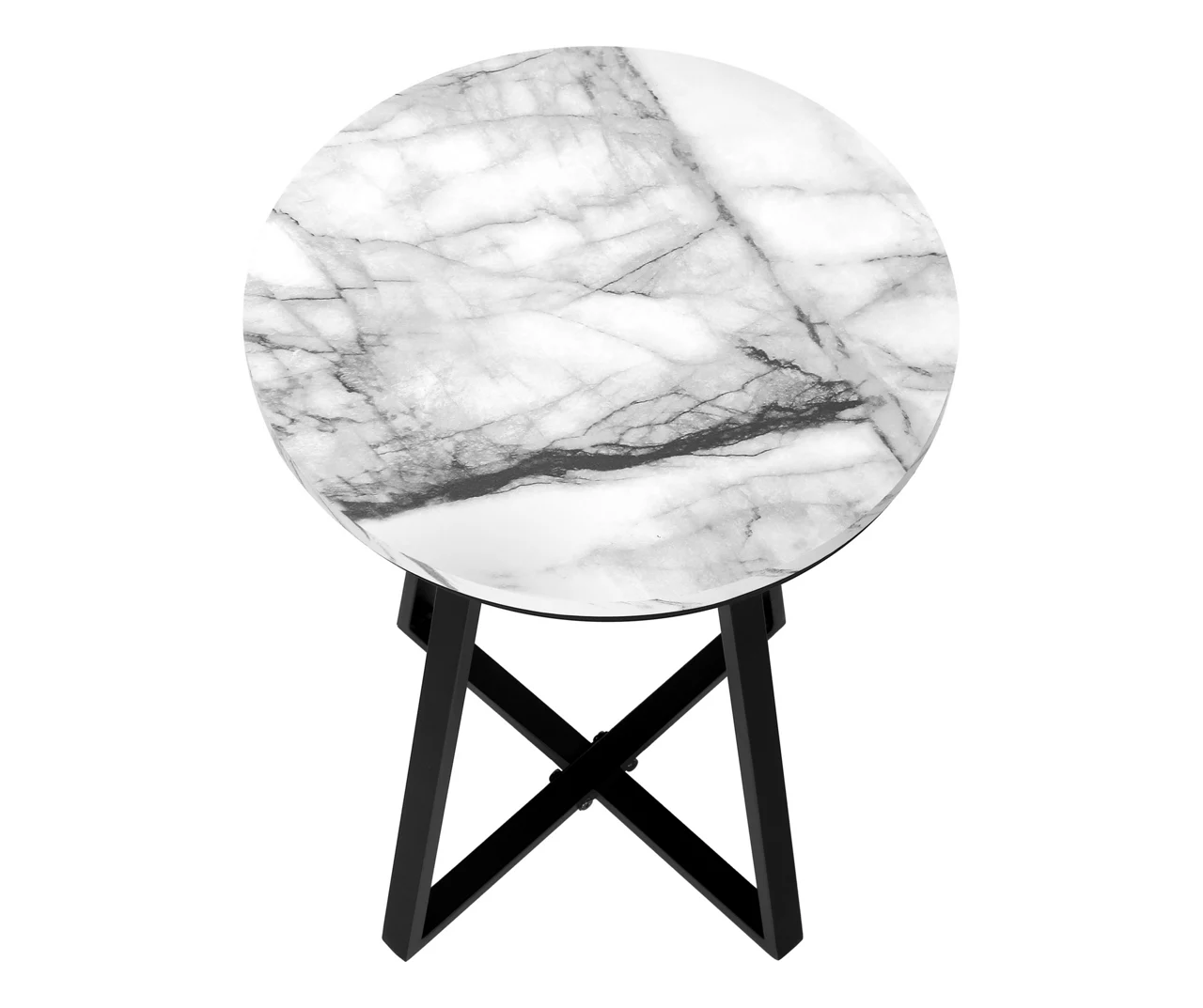 Monarch Faux Marble & Metal Accent Table - Image 15