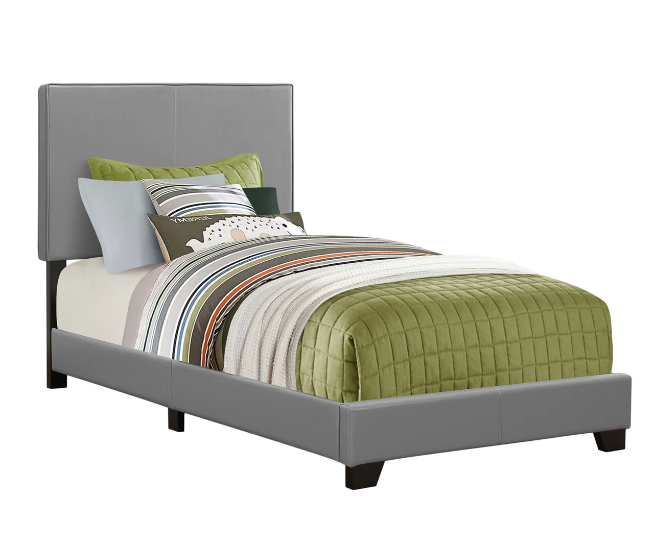 Monarch Faux Leather Twin Bed - Image 2