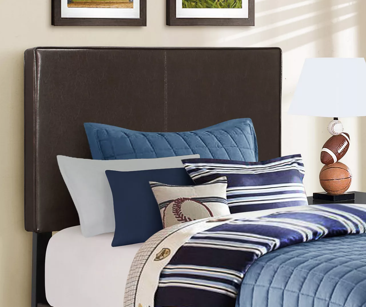 Monarch Faux Leather Twin Bed - Image 5