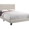 Monarch Linen Tufted Low Profile Bed