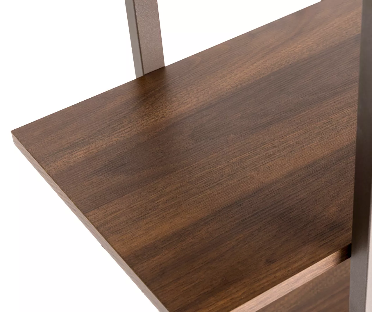 Walnut Modern Open 4-Shelf Bookcase - Image 5