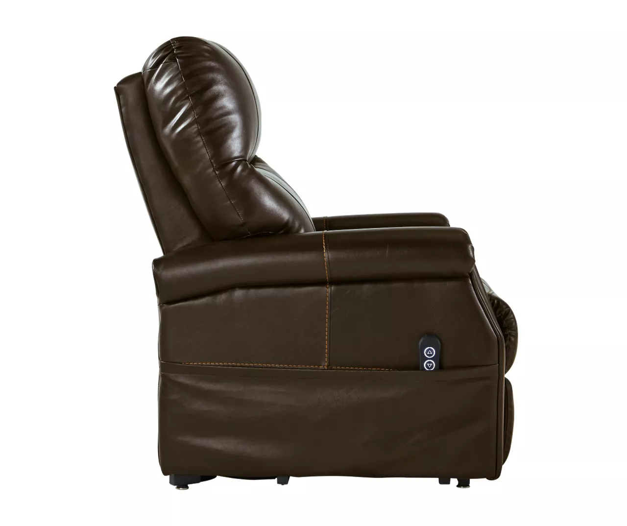 Markridge Chocolate Faux Leather Power Lift Recliner - Image 10