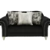 Harriotte Black Loveseat