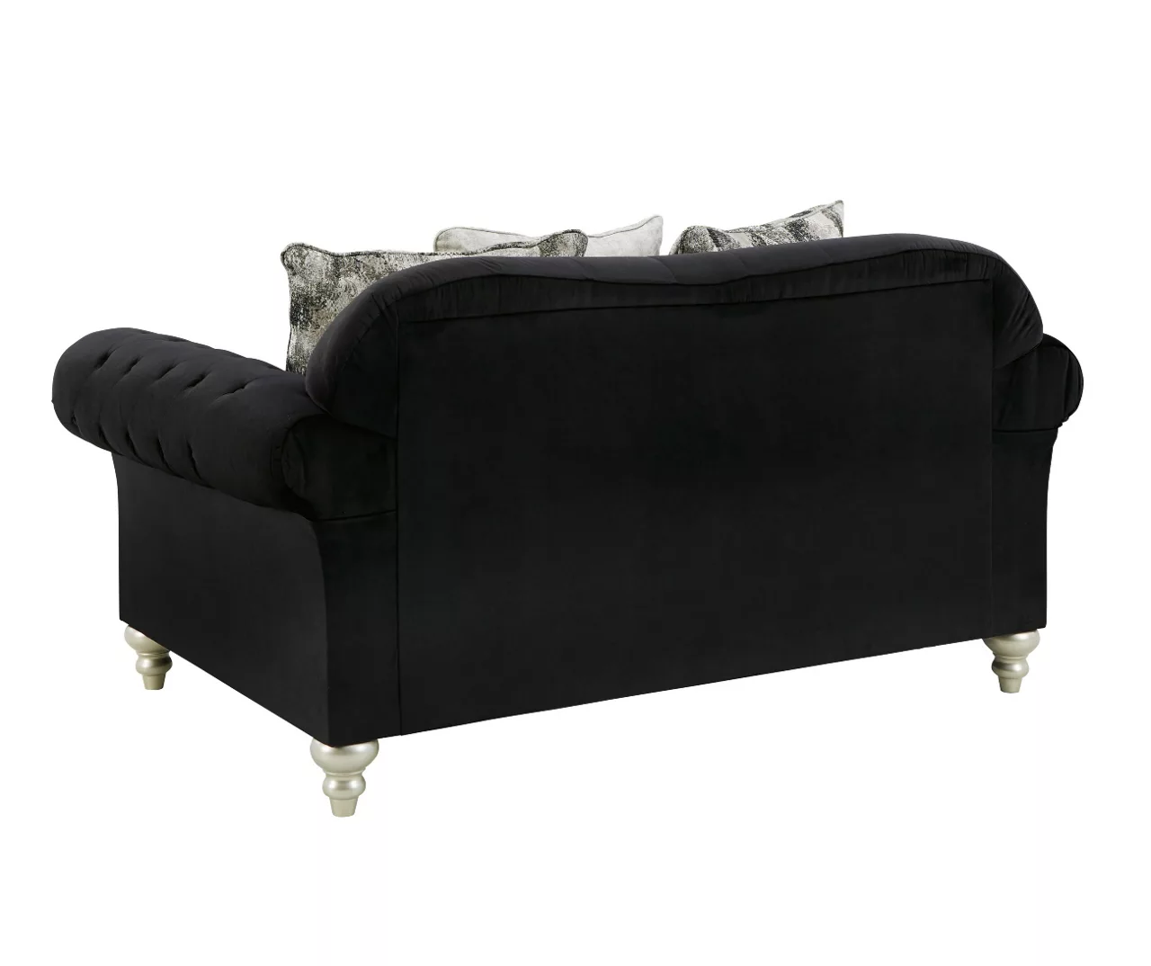 Harriotte Black Loveseat - Image 3