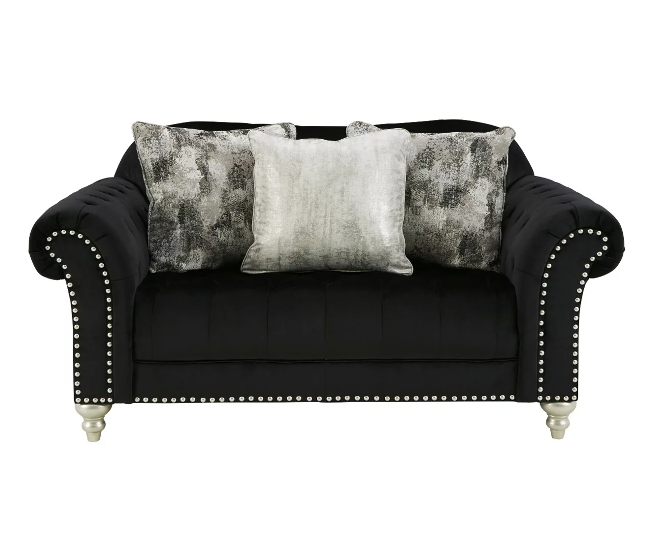 Harriotte Black Loveseat
