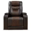 Composer Brown Faux Leather Power Recliner